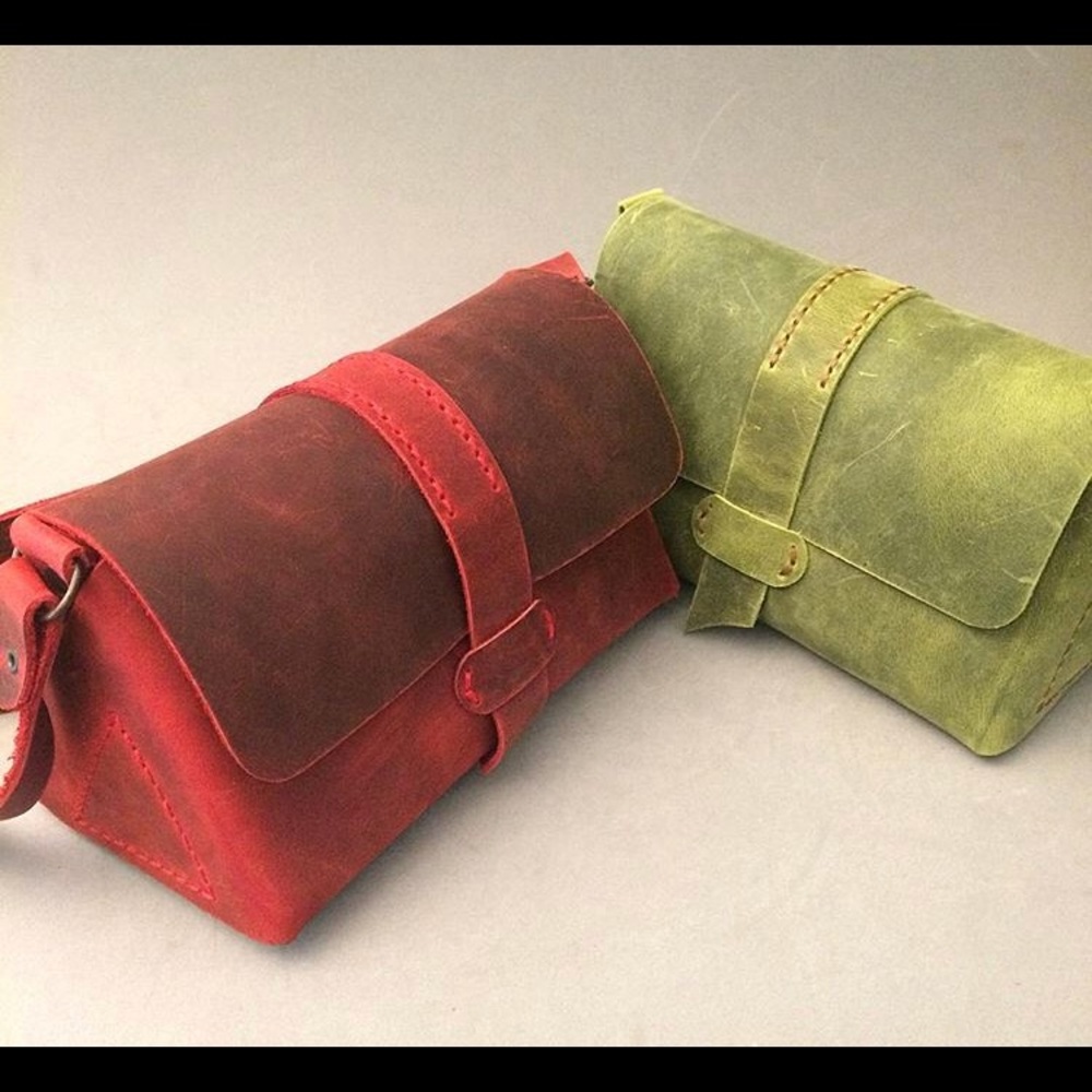 handmade leather bag